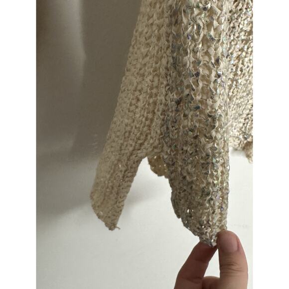 I.N.C. International Concepts Women’s Crochet Metallic Sweater Size M - Picture 3 of 7